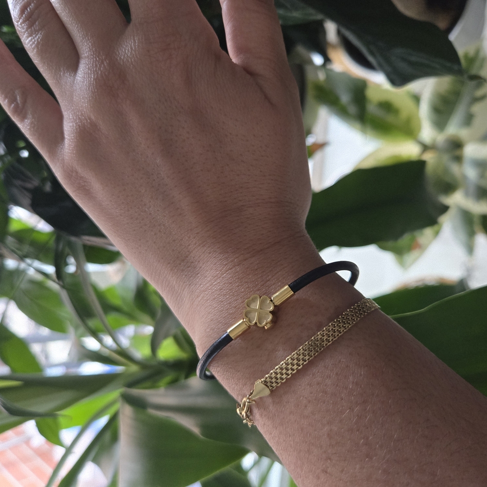 Gold and Black Coiled Serpentine Bracelet